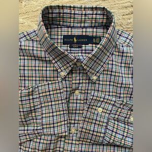 Ralph Lauren - Cotton multicoloured plaid button up shirt Size XL